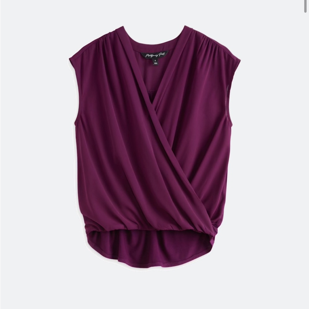 Elegant Plum Sleeveless Blouse